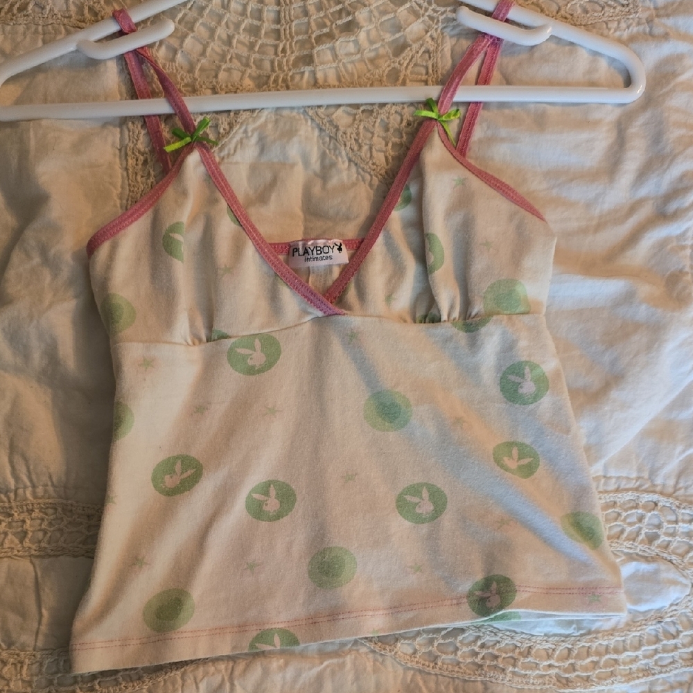 Vintage Y2k Playboy Polka Dot Camisole
